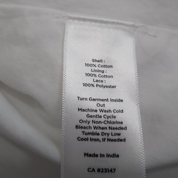 Talbots | White Cotton Lace  Patterned Flared Skirt |  Size 4 - Picture 10 of 10